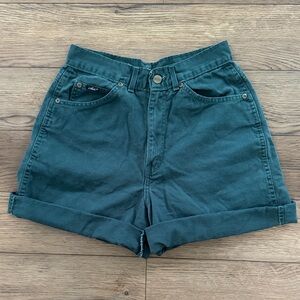 Chic vintage High Waist Green Shorts
